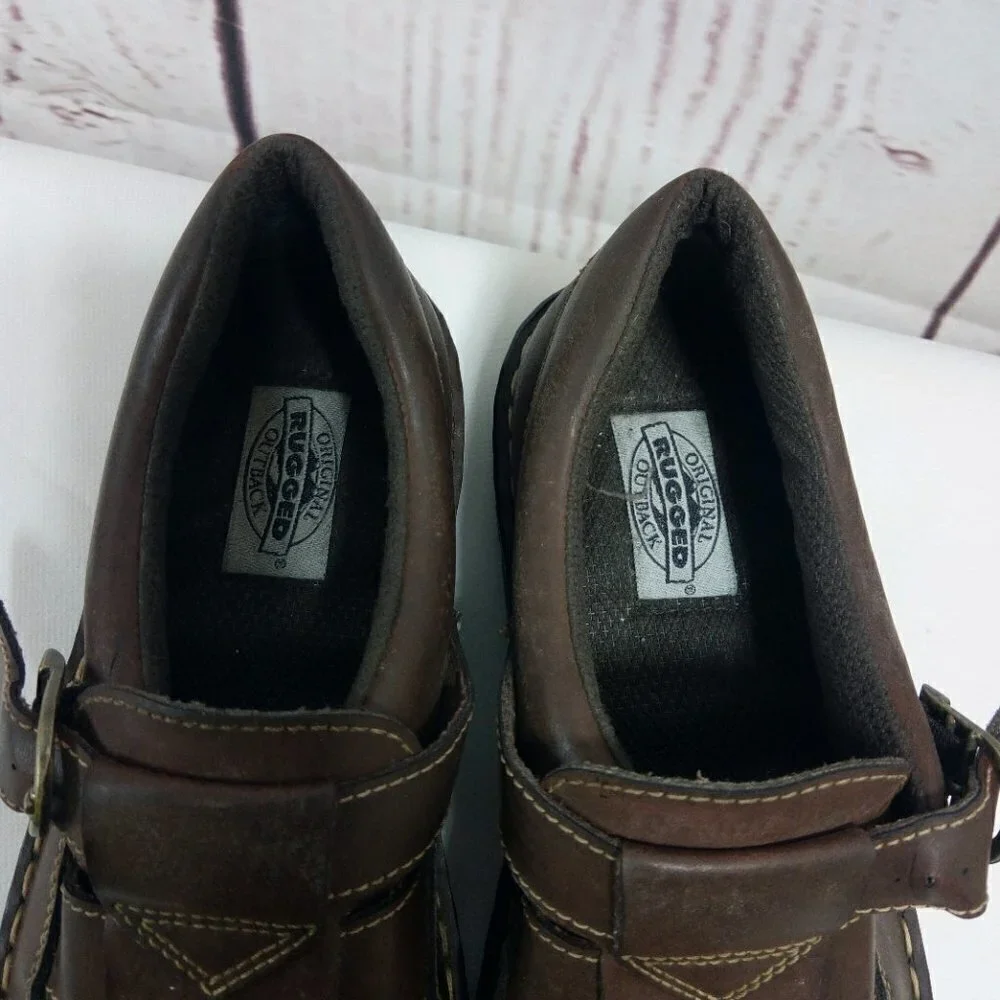 Original Outback Rugged Brown Leather Sandals shoe